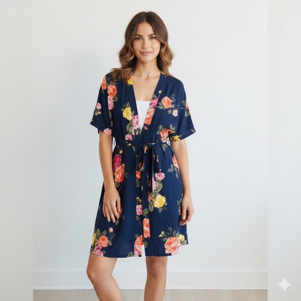 Old Navy Navy Floral Dress